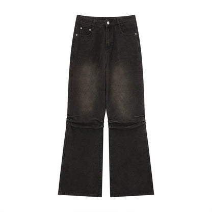 Wide-leg Pleats Denim Jeans WN2517