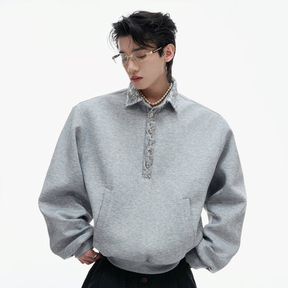 Sequin Pin Long Sleeve Polo Shirt WN21218