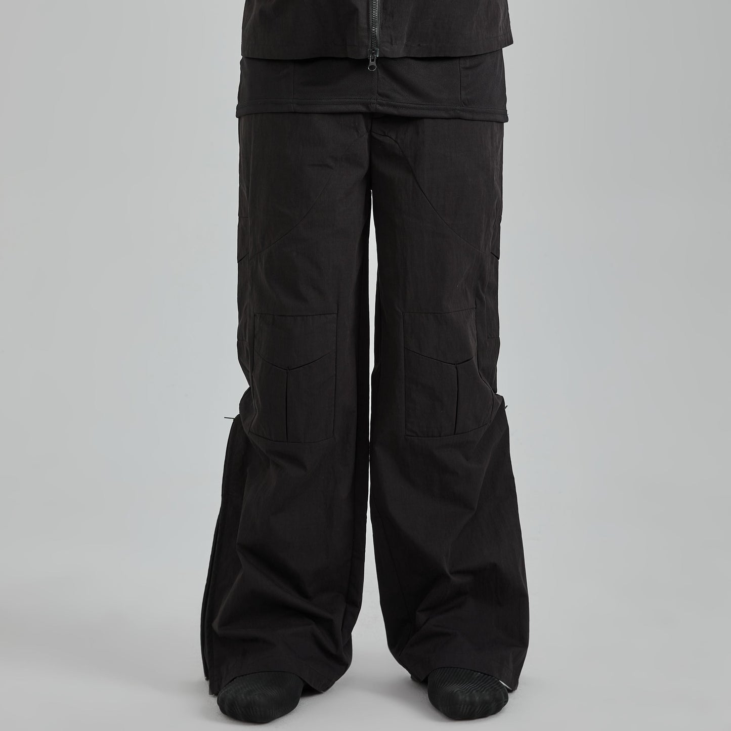 Hidden Multi-Pocket Flare Cargo Pants WN21278