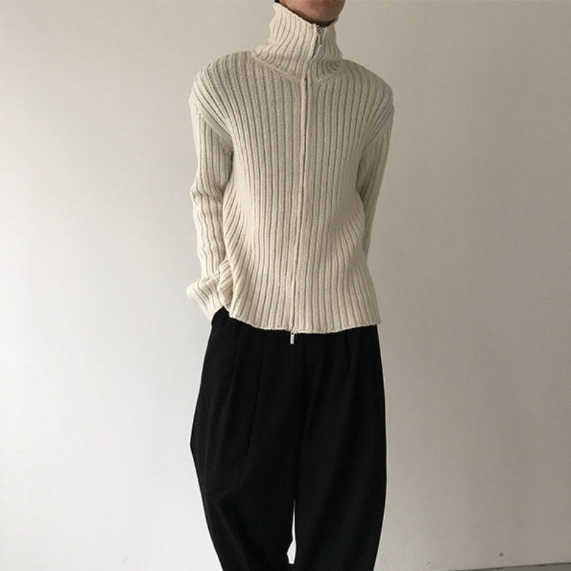 Zipper High-Neck Knit Cardigan WN21662