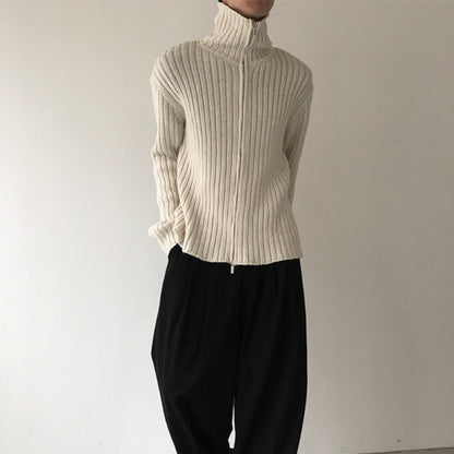 Zipper High-Neck Knit Cardigan WN21662