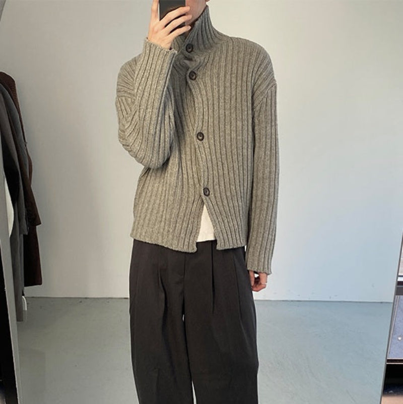 Button High-Neck Knit Cardigan WN21668