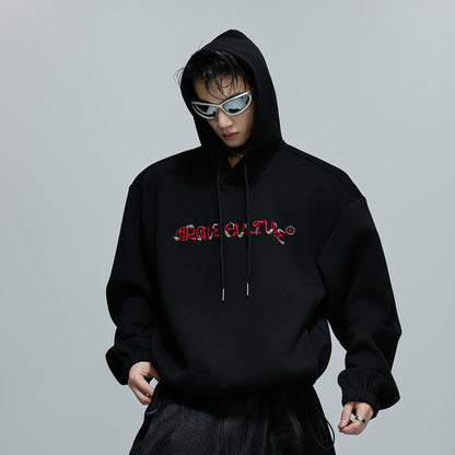 Beaded Embroidery Oversize Hoodie WN21696