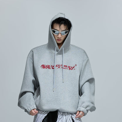 Beaded Embroidery Oversize Hoodie WN21696