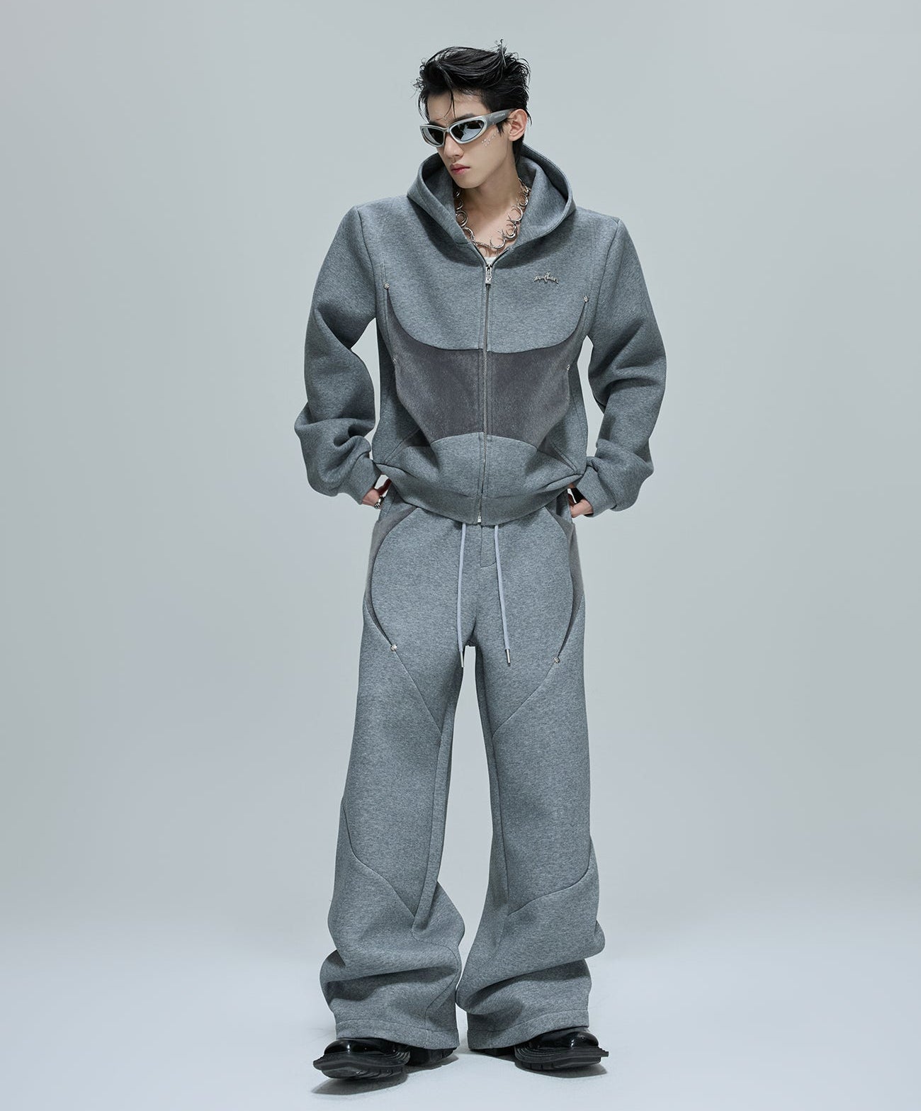 Deconstructed Mix Design Hoodie & Pants Setup WN21758