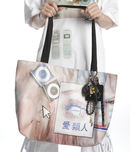 Graphic Print Tote Bag WN22248