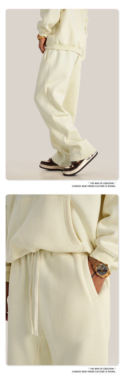 Fleece Lining Pullover Hoodie & Sweatpants Setup WN23117