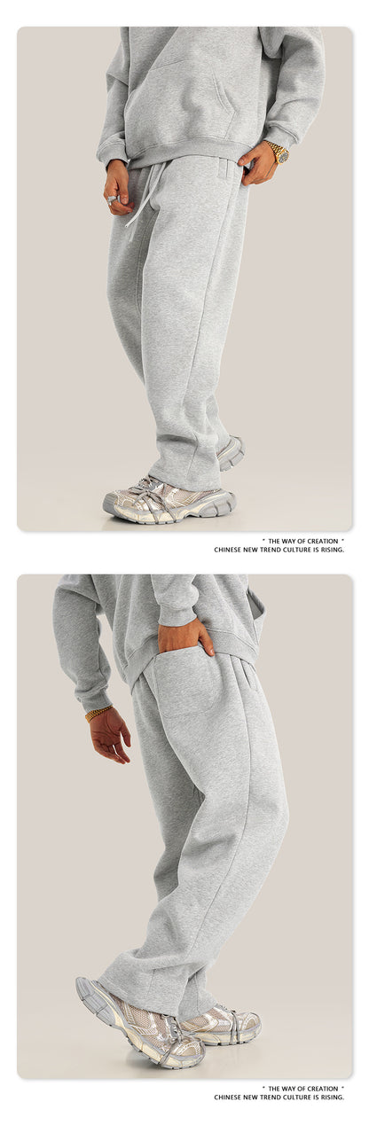 Fleece Lining Pullover Hoodie & Sweatpants Setup WN23117