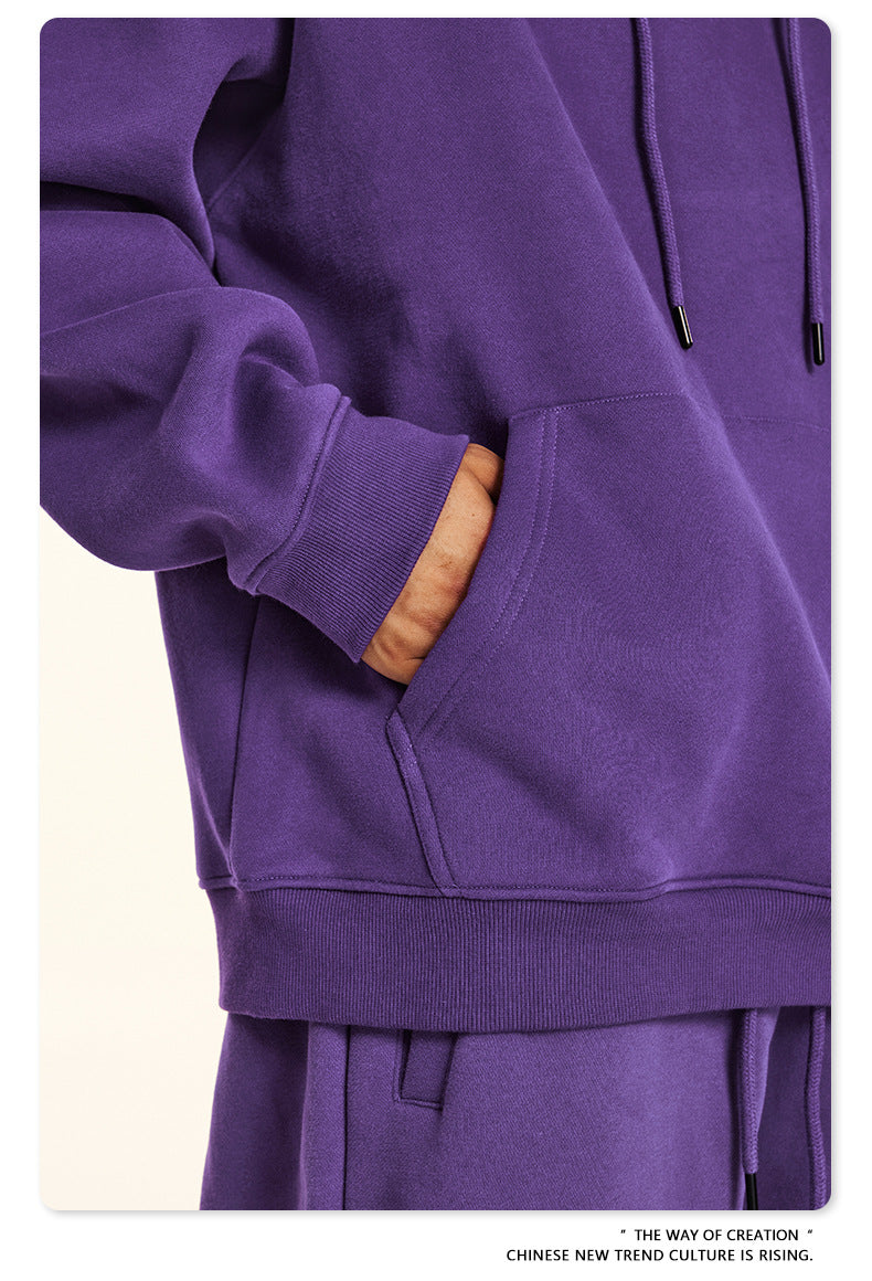 Fleece Lining Pullover Hoodie & Sweatpants Setup WN23117