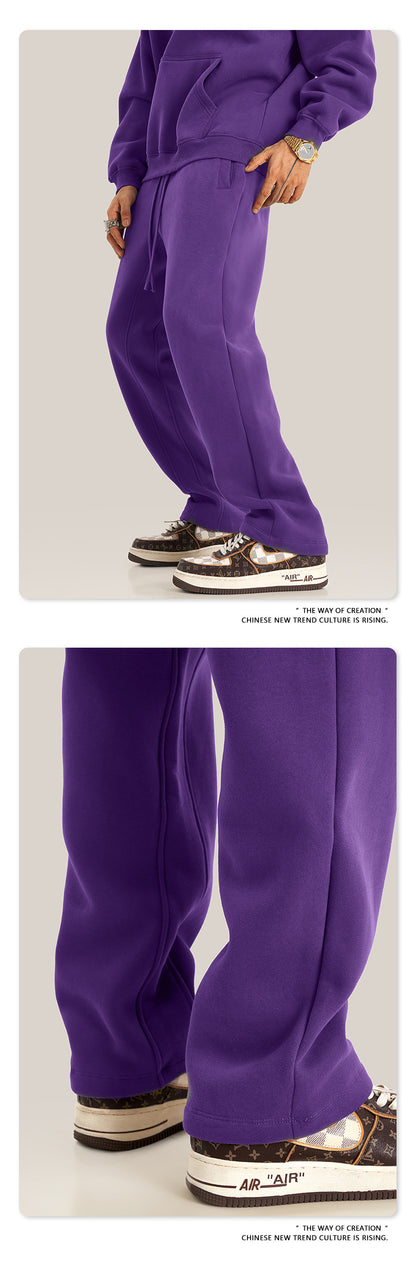 Fleece Lining Pullover Hoodie & Sweatpants Setup WN23117