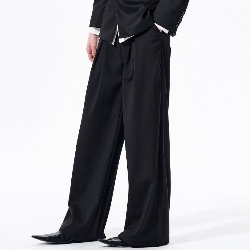 Oversize Waist-Cinched Tailored Jacket & Trousers Setup WN23272