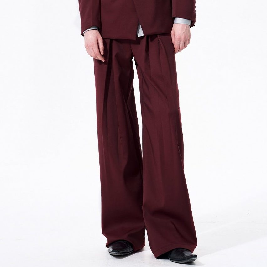 Oversize Waist-Cinched Tailored Jacket & Trousers Setup WN23272