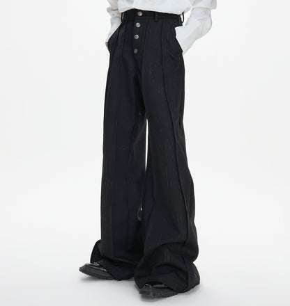 Waist-Cinched Shoulder-Pad Double-Breasted Tailored Jacket & Pleats Trousers Setup WN23310