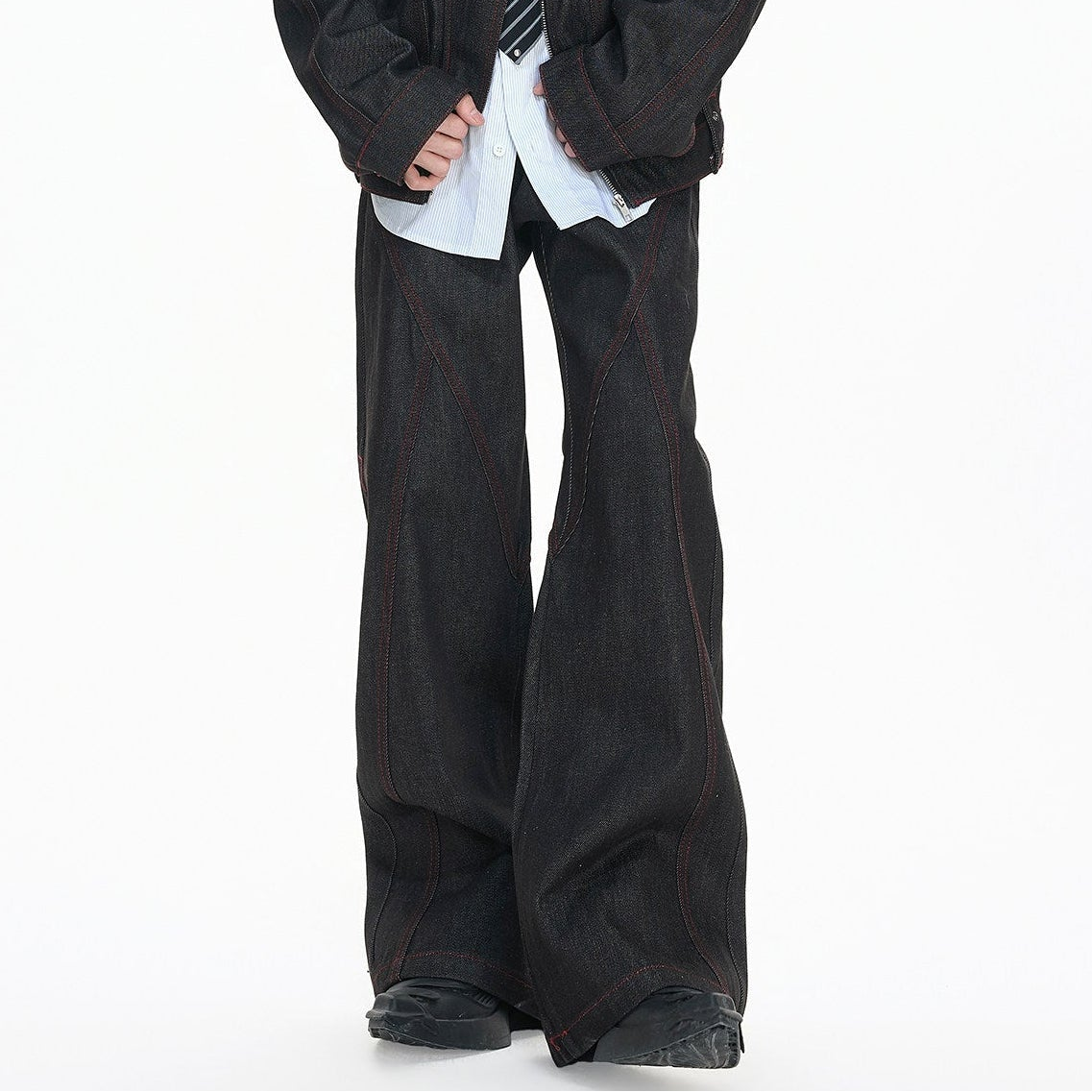 Red Edge Selvedge Metal Buckle Denim Jacket & Denim Jeans Setup WN23311