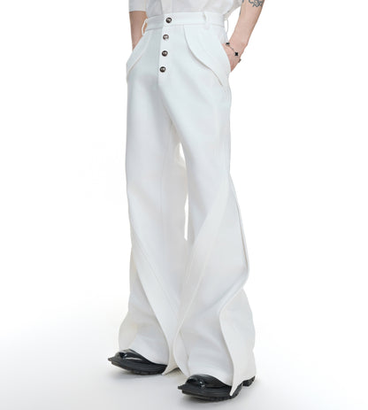 Deconstructed High-Waist Flare Trousers WN23319