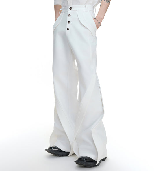 Deconstructed High-Waist Flare Trousers WN23319