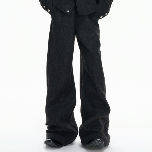 Thin Short Jacket & Curved Wide Pants Setup WN23329