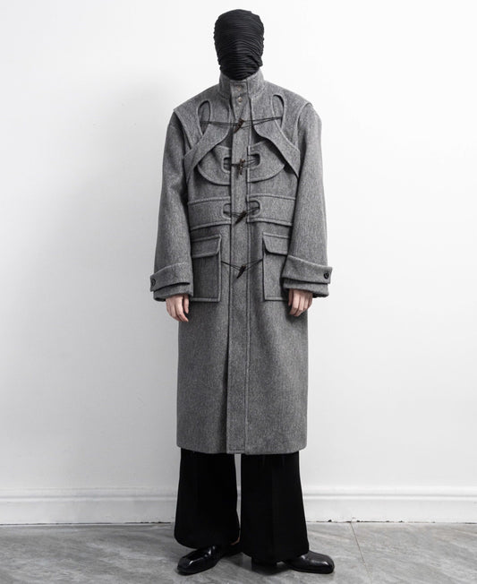 Layered Toggle Closure Long Coat WN23634