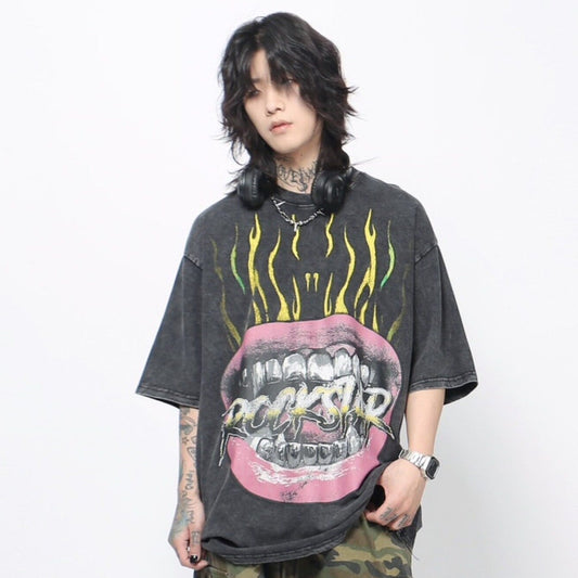 Graffiti Art Print Oversize Short Sleeve T-Shirt WN24482