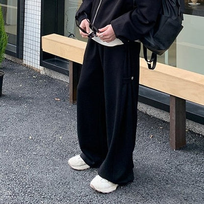 Standing-Collar Jacket & Wide Leg Pants Setup WN24967