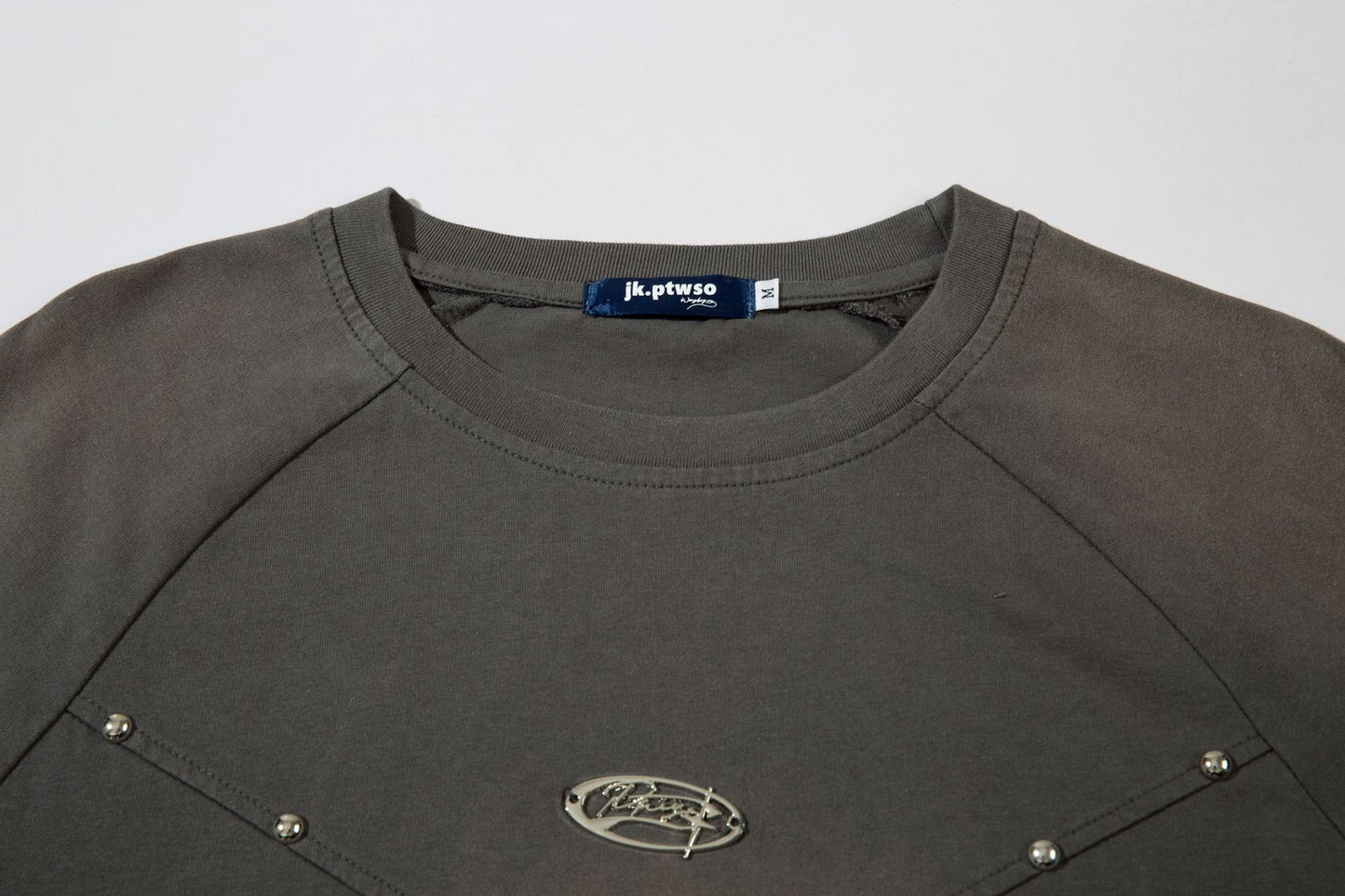 Heavyweight Washed Rivet Oversize Short Sleeve T-Shirt WN25722