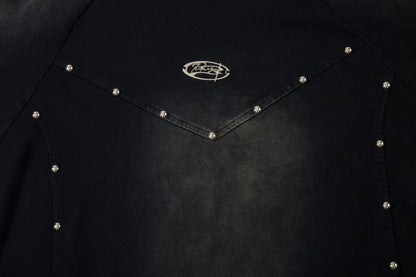 Heavyweight Washed Rivet Oversize Short Sleeve T-Shirt WN25722