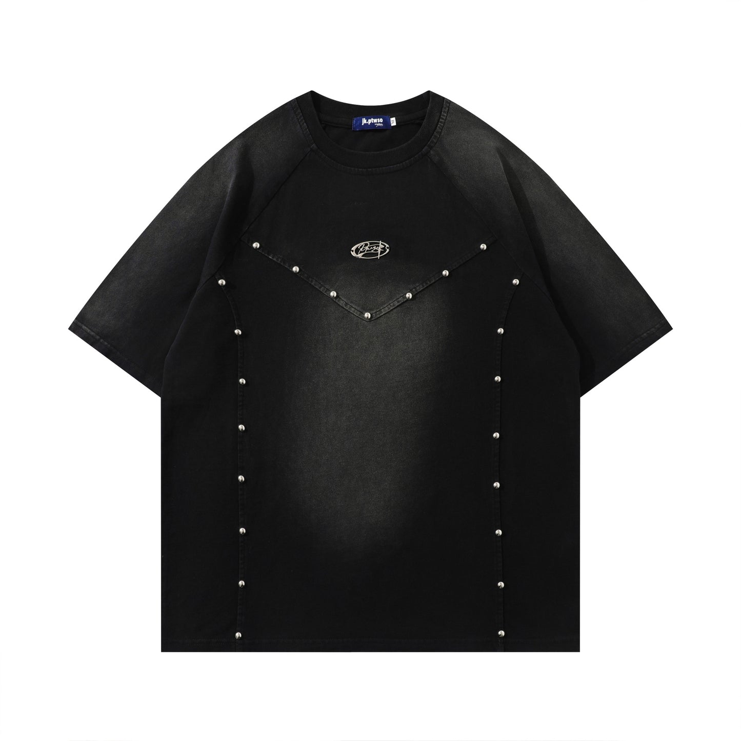 Heavyweight Washed Rivet Oversize Short Sleeve T-Shirt WN25722