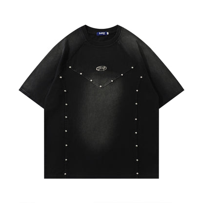 Heavyweight Washed Rivet Oversize Short Sleeve T-Shirt WN25722
