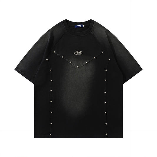 Heavyweight Washed Rivet Oversize Short Sleeve T-Shirt WN25722