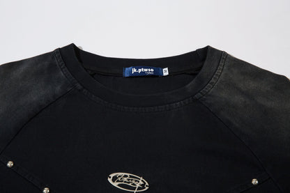 Heavyweight Washed Rivet Oversize Short Sleeve T-Shirt WN25722