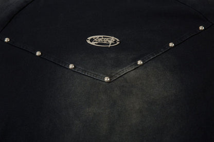 Heavyweight Washed Rivet Oversize Short Sleeve T-Shirt WN25722