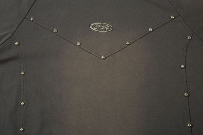 Heavyweight Washed Rivet Oversize Short Sleeve T-Shirt WN25722
