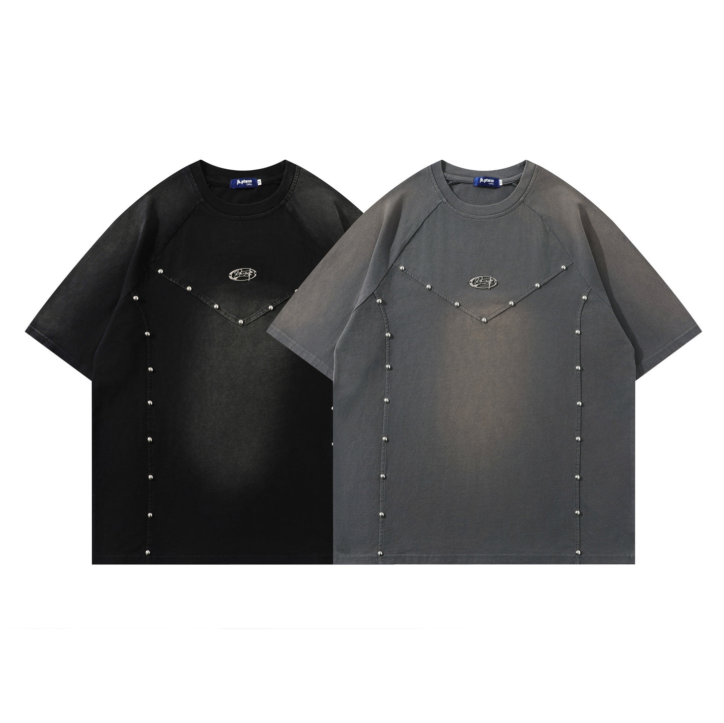 Heavyweight Washed Rivet Oversize Short Sleeve T-Shirt WN25722