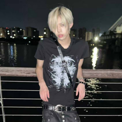 Erosion Graphic Damage Short Sleeve T-Shirt WN27063