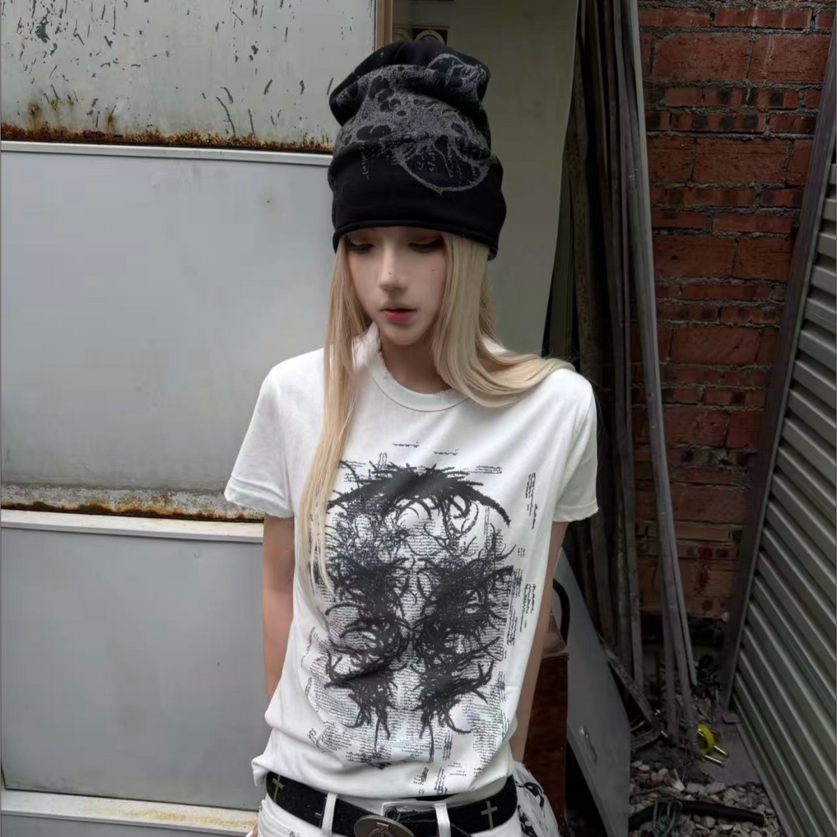 Erosion Graphic Damage Short Sleeve T-Shirt WN27063