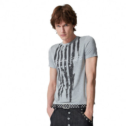 Stripe Star Logo Print Short Sleeve T-Shirt WN27231