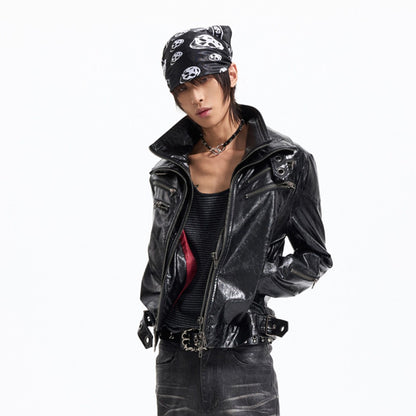 Detachable Fur Collar YKK Zipper Fitted Jacket WN27337