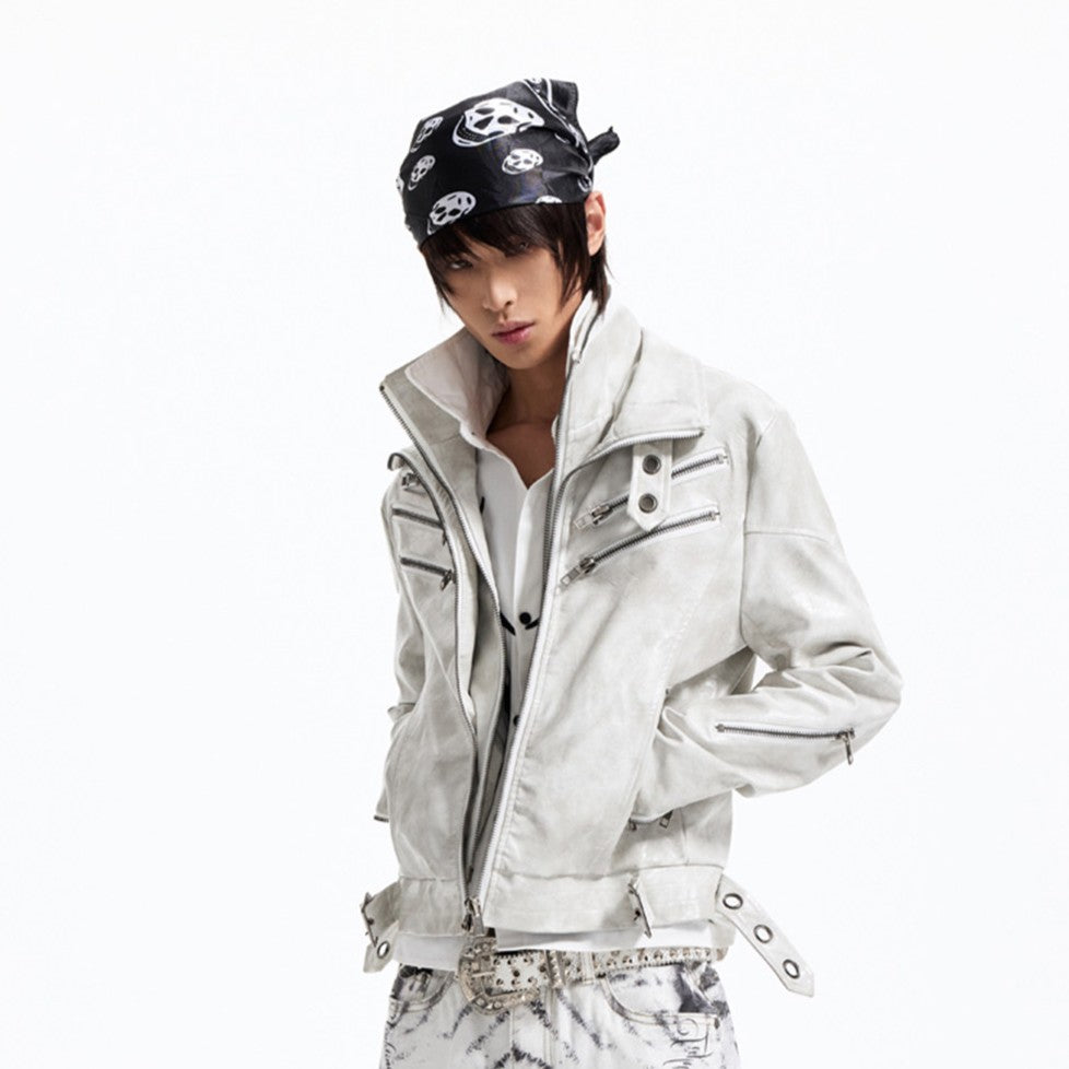 Detachable Fur Collar YKK Zipper Fitted Jacket WN27337