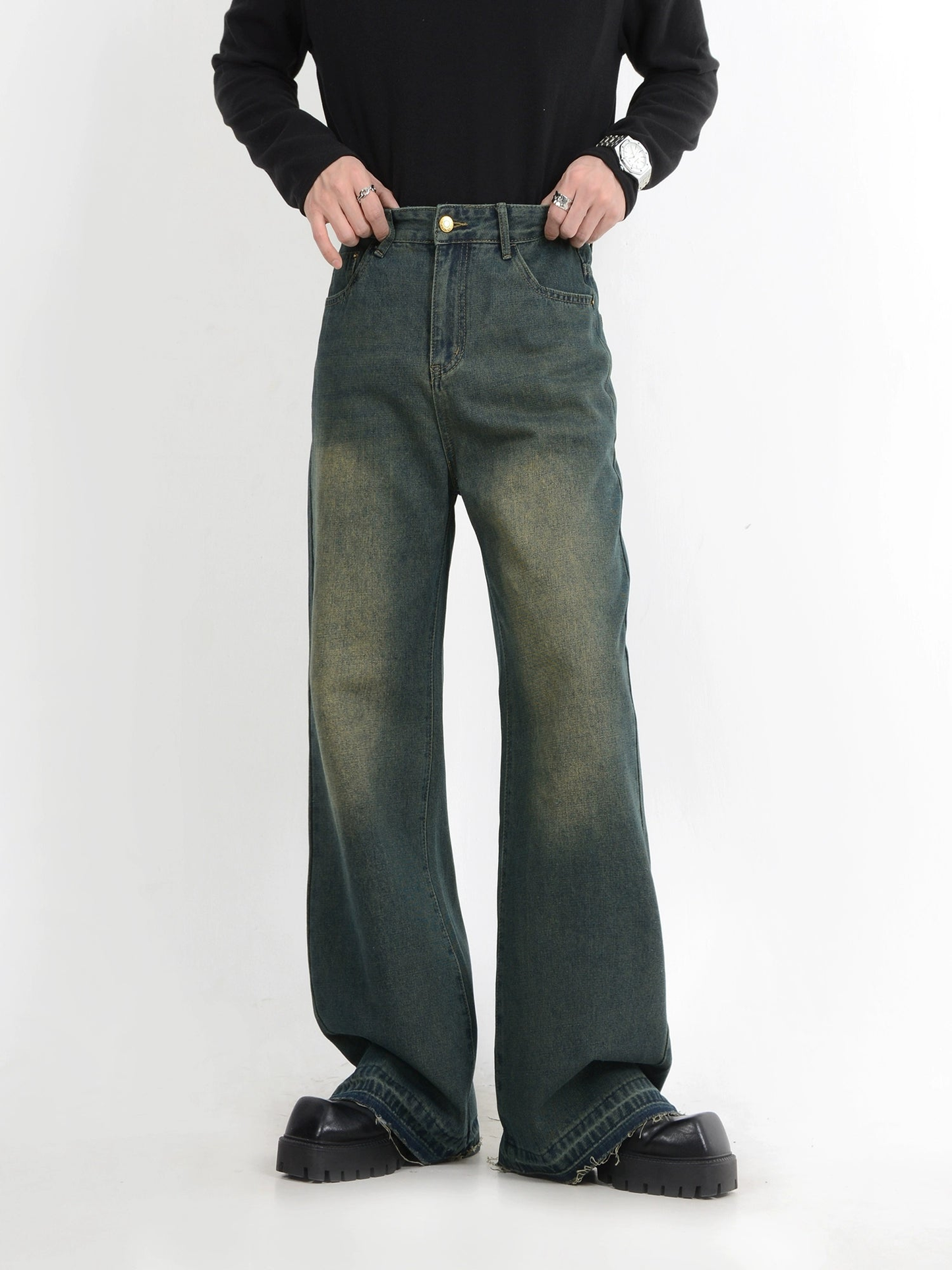 Wash Straight Denim Jeans WN4432
