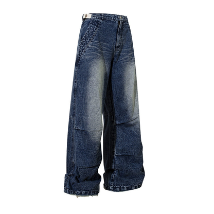 Wash Straight and Loose Leg Denim Jeans WN4075