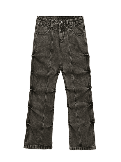 Washed Boot Cut Denim Jeans WN3906