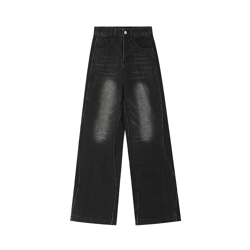 Washed Wide-leg Denim Jeans WN3241