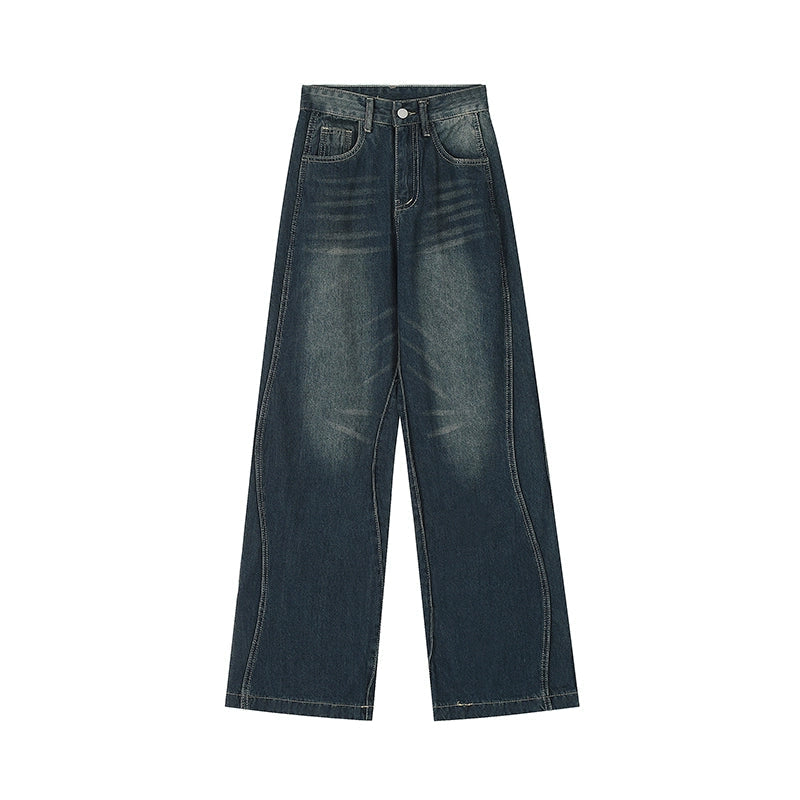 Wide-leg Raw-edge Denim Jeans WN3239