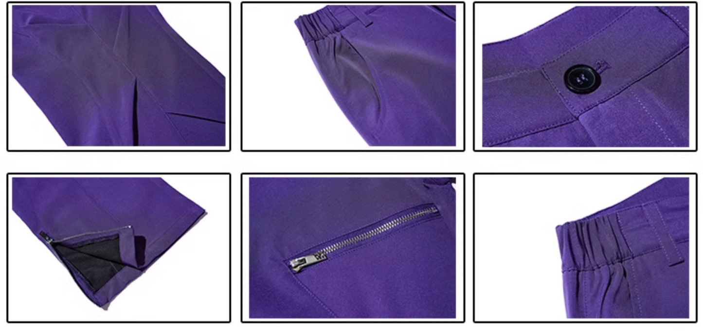 Zipper Design Straight Trousers WN3199