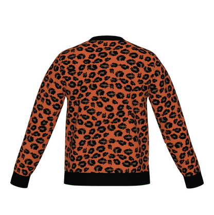 Classic Fit Leopard Pattern Knit Sweater WNK0005