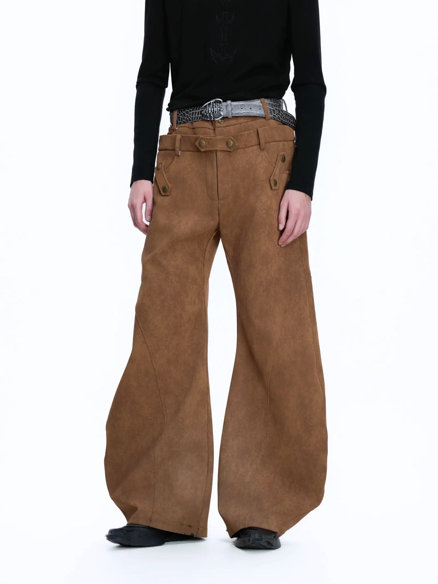 Heavy Vintage Suede Double-toe Pants WN22679
