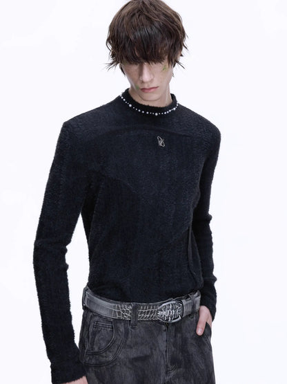 Blushed Pearl-Embellished Long-Sleeve T-Shirt WN22680