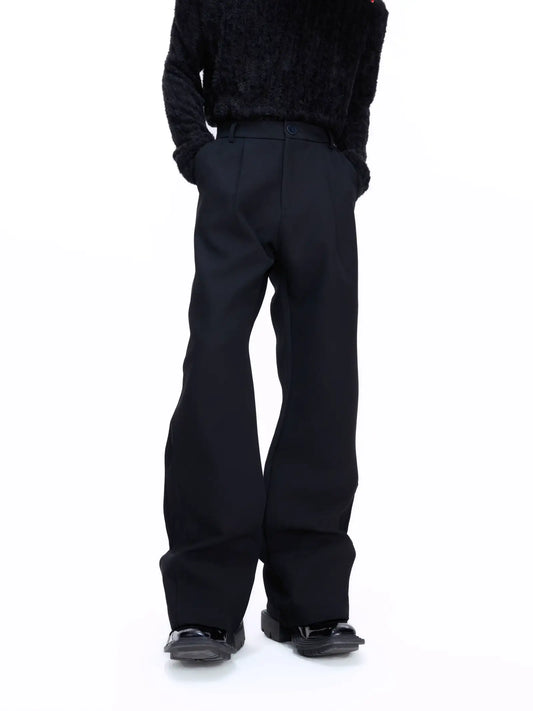 Split-cut Wide-leg A-line Embroiderey Trousers WN22674