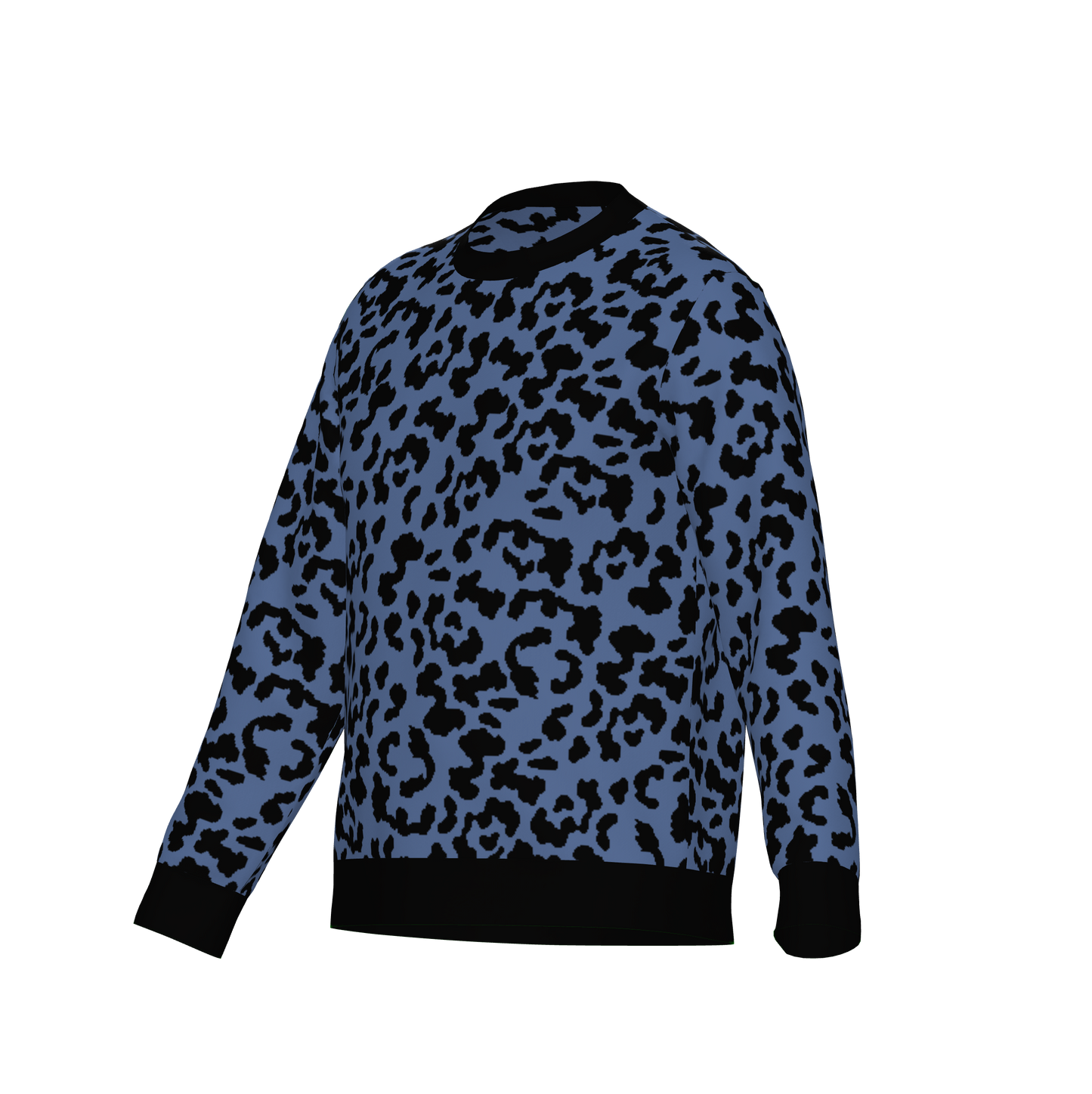 Classic Fit Leopard Pattern Knit Sweater WNK0003