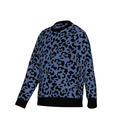 Classic Fit Leopard Pattern Knit Sweater WNK0003